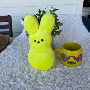 Yellow plush Peeps stuffed animal & coffee cup mug, new without tags